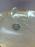 Anillo Larimar corte Oval horizontal