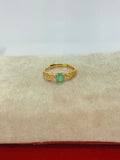 Anillo de esmeralda corte oval