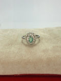 Anillo de esmeralda corte lagrima