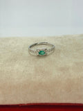 Anillo de esmeralda corte rectangular