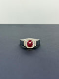 Anillo de Rubí Corte Oval