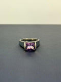 Anillo de Amatista Corte Rectangular