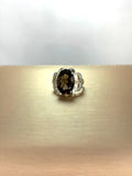 Anillo de cuarzo ahumado