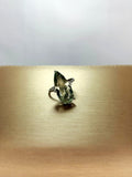 Anillo Solitario Gota de Prasiolita (amatista verde)
