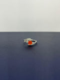 Anillo de Ópalo de fuego diseño abrazo
