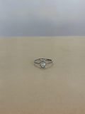 Anillo Aguamarina solitario diseño corte oval