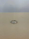Anillo Aguamarina solitario corte corazón