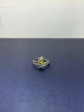 Anillo de Peridoto en plata diseño Serpiente