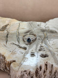 Anillo de topacio London blue corte lagrima
