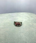 Anillo de topacio rosa diseño único